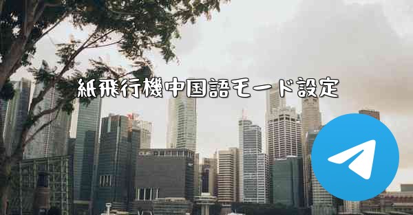 紙飛行機中国語モード設定