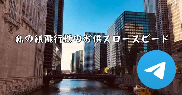 私の紙飛行機のお供スロースピード