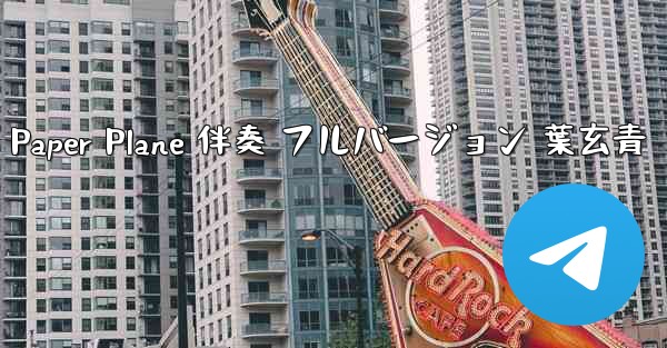 My Paper Plane 伴奏 フルバージョン 葉玄青