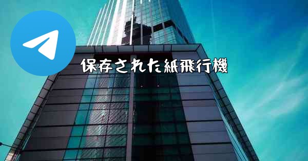 保存された紙飛行機