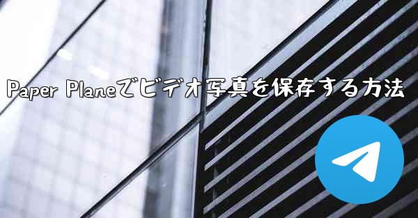 Paper Planeでビデオ写真を保存する方法