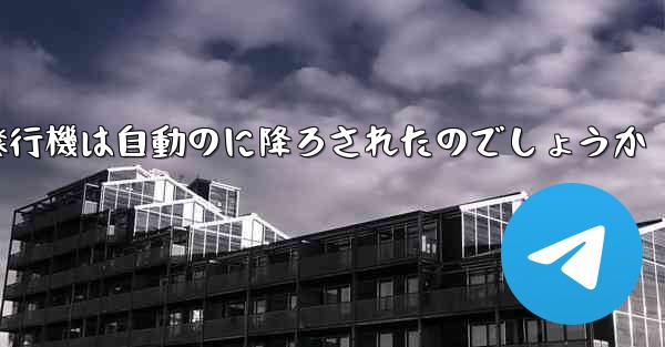 なぜ紙飛行機は自動のに降ろされたのでしょうか