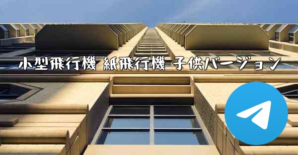 小型飛行機 紙飛行機 子供バージョン