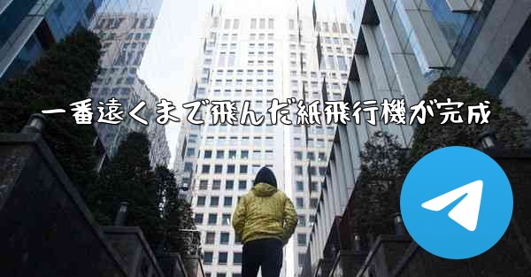 一番遠くまで飛んだ紙飛行機が完成