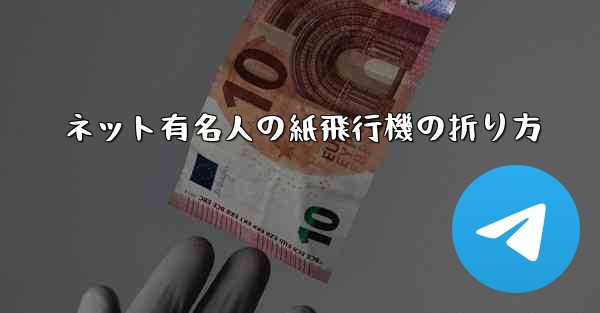 ネット有名人の紙飛行機の折り方