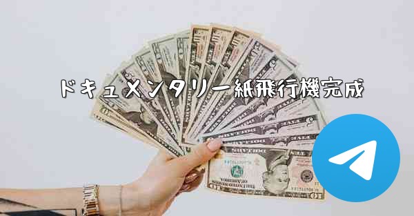 ドキュメンタリー紙飛行機完成