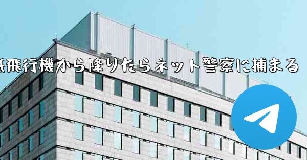 紙飛行機から降りたらネット警察に捕まる