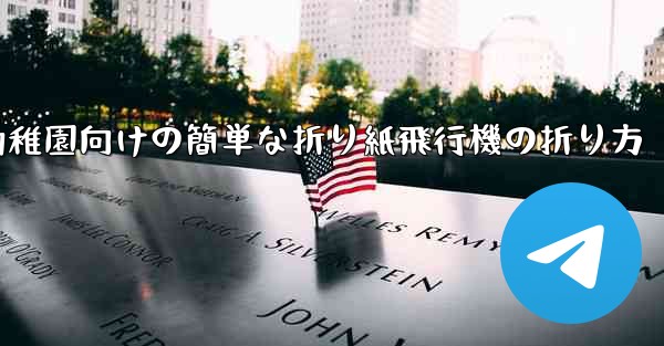 幼稚園向けの簡単な折り紙飛行機の折り方