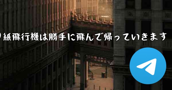 折り紙飛行機は勝手に飛んで帰っていきます