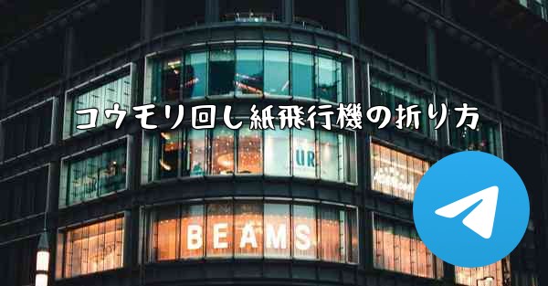 コウモリ回し紙飛行機の折り方