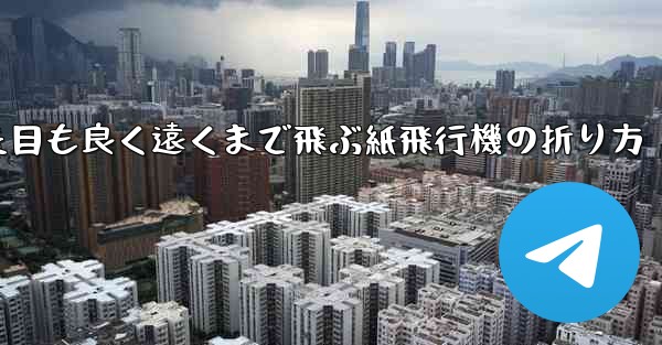 見た目も良く遠くまで飛ぶ紙飛行機の折り方