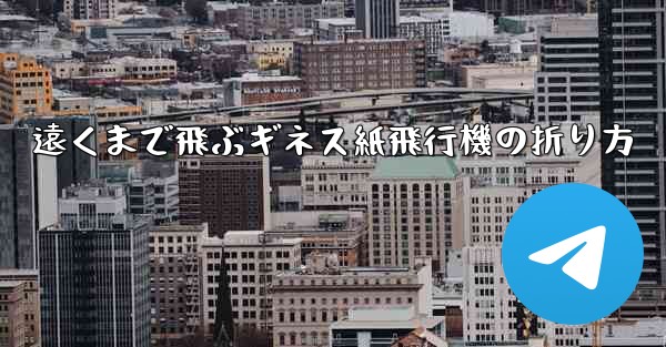 遠くまで飛ぶギネス紙飛行機の折り方