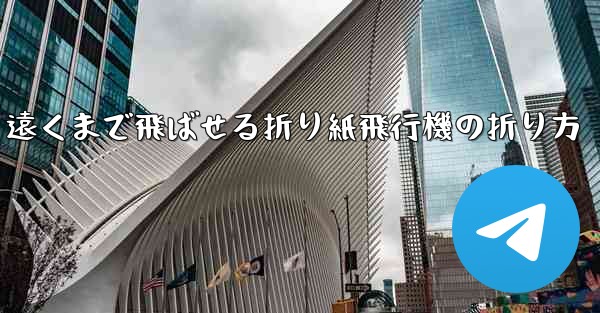 遠くまで飛ばせる折り紙飛行機の折り方
