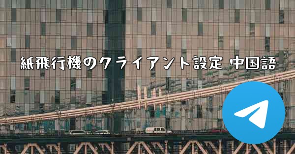 紙飛行機のクライアント設定 中国語