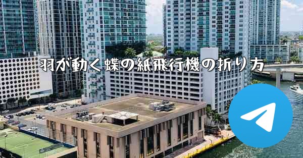 羽が動く蝶の紙飛行機の折り方