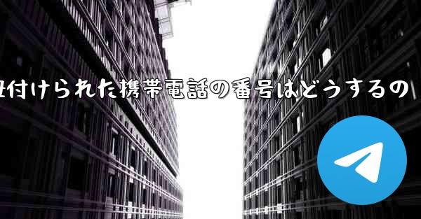 紙飛行機に紐付けられた携帯電話の番号はどうするの