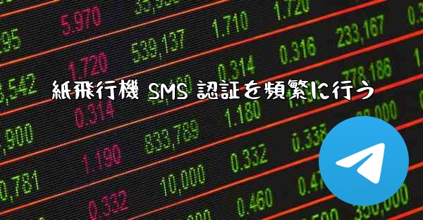 紙飛行機 SMS 認証を頻繁に行う