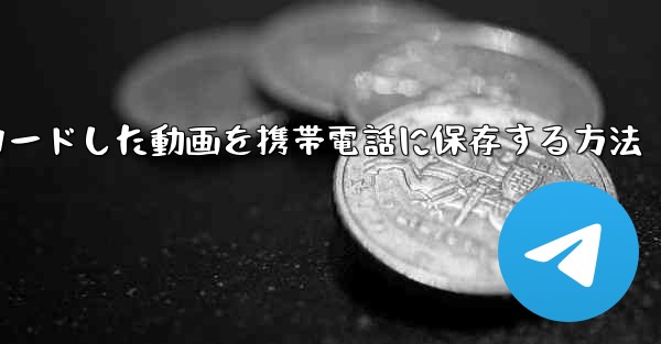 ダウンロードした動画を携帯電話に保存する方法